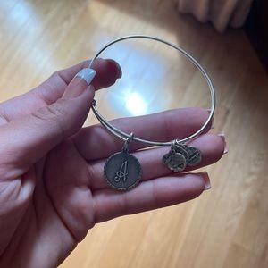 Silver A symbol Alex and ani bracelet